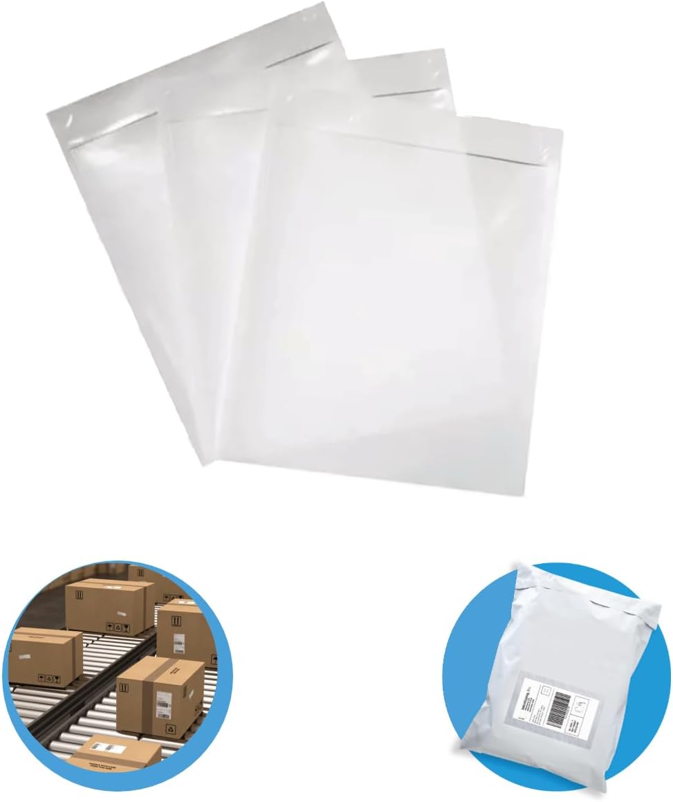 Porta Guías Transparentes Sobres Canguro Autoadhesivos Porta Documentos Adhesivos para Envíos 100 Piezas