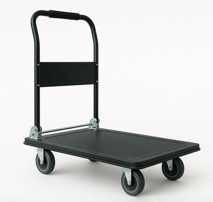 Carrito Plataforma De Carga Plegable Manual de Empuje 90x60cm Mulituso | Capacidad 400kg