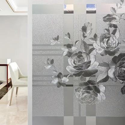 Film Privacidad Vidrio Vinilo Decorativo Flor Cocina 60cmx3m