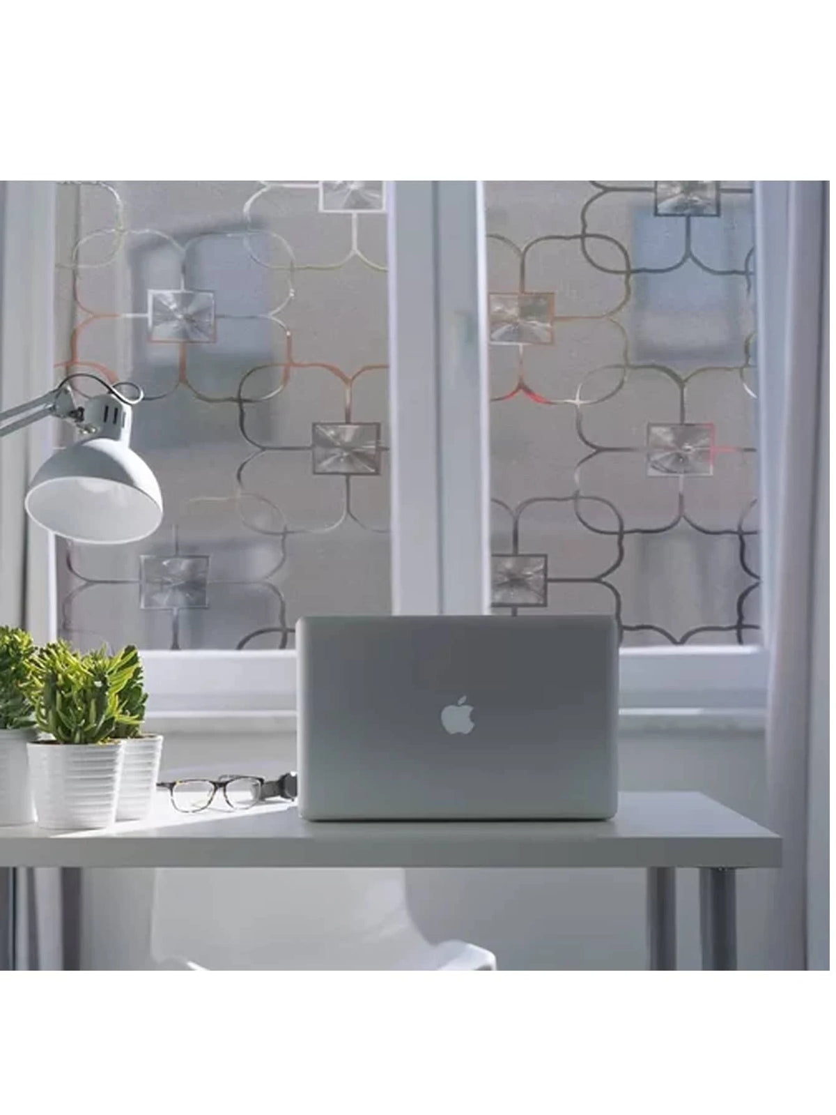 Film Privacidad Vidrio Vinilo Decorativo Flor Cocina 60cmx3m