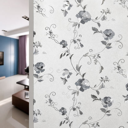 Film Privacidad Vidrio Vinilo Decorativo Flor Cocina 60cmx3m