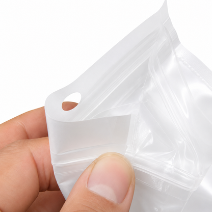 Bolsa Cierre Hermetica Bicolor Transparente Boutique 100pzs | 24x16cm