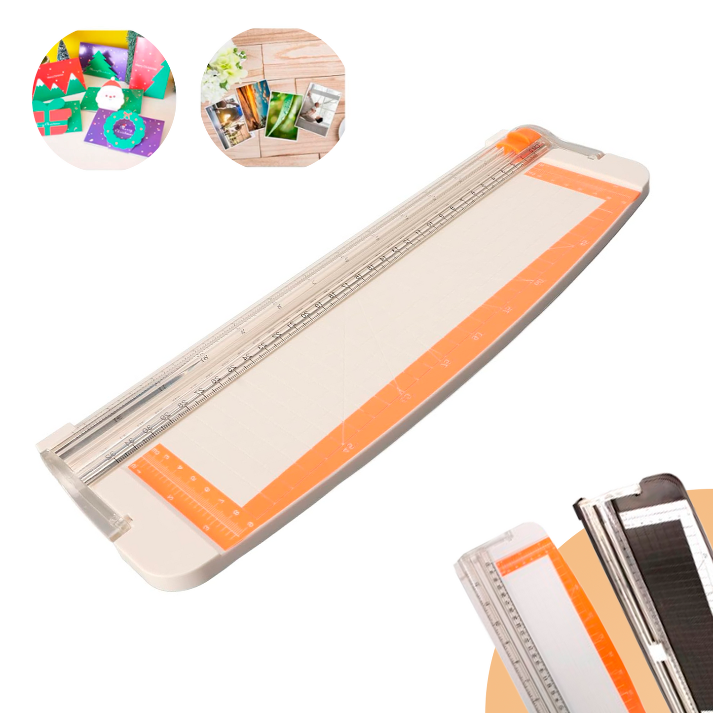 Guillotina Regla Cizalla Cortadora Papel Carta Foto Tarjeta