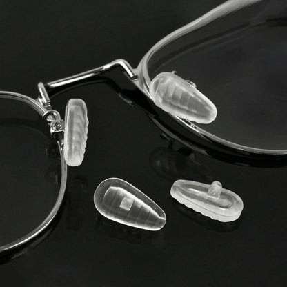 Kit de Reparación de Anteojos Con 500 Tornillos Y Herramientas para Arreglar Lentes Estuche Pórtàtil 30 Pares Almohadillas Nasales para Lentes para Orejas, Paño, Destornillador y Tornillo (30 pares soporte)