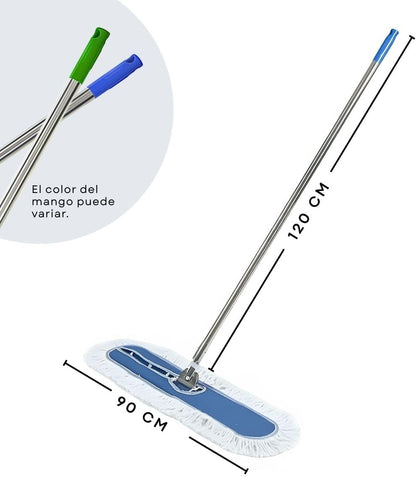 Trapeador Industrial Comercial Mop — 35 Pulgadas | Resistente Lavable Mopa Fregona Almohadilla Algodón | 90cm