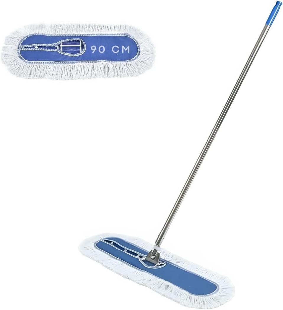 Trapeador Industrial Comercial Mop — 35 Pulgadas | Resistente Lavable Mopa Fregona Almohadilla Algodón | 90cm