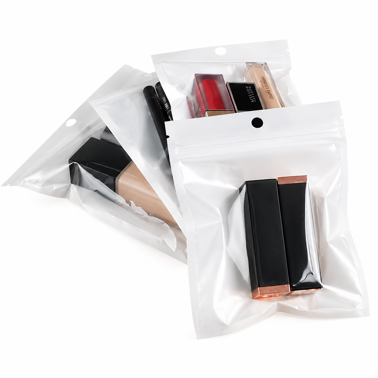 Bolsa Cierre Hermetica Bicolor Transparente Boutique 100pzs | 24x16cm