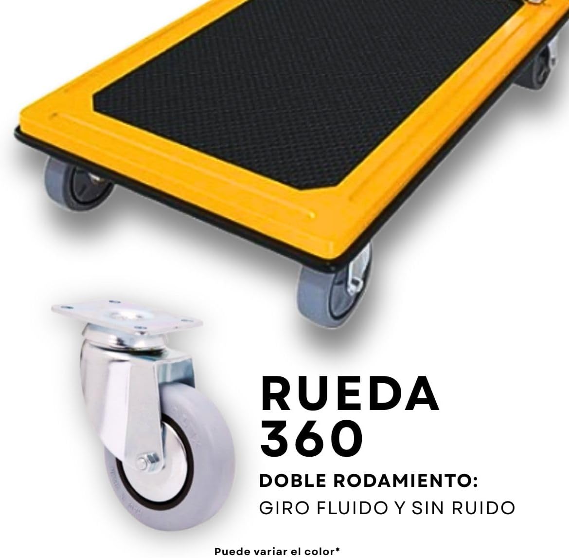 Carrito Plataforma De Carga Plegable Manual de Empuje 90x60cm Mulituso | Capacidad 375kg