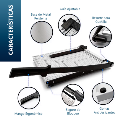 Guillotina A4 Diferentes Tamaño de Hoja Cortador Afilado Papel Foto Tarjeta Cizalla para Hogar Oficina Casa Trabajo