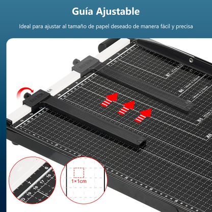 Guillotina A4 Diferentes Tamaño de Hoja Cortador Afilado Papel Foto Tarjeta Cizalla para Hogar Oficina Casa Trabajo