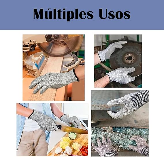 Guantes de Seguridad PU Industrial Multipropósito Antideslizante con Recubrimiento de Poliuretano