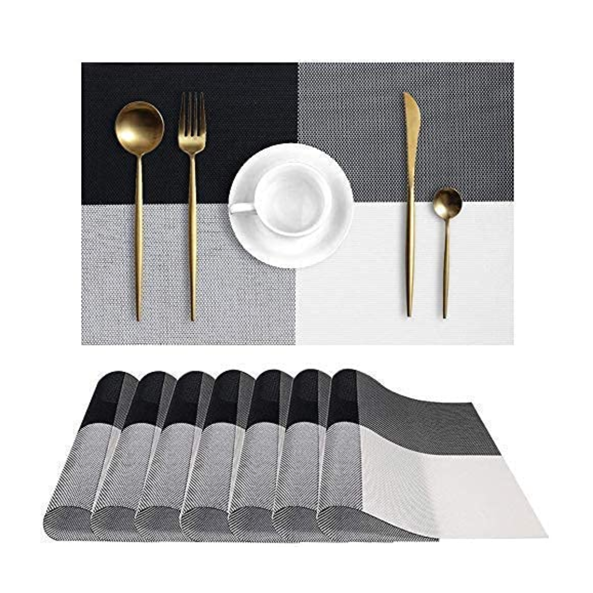 Mantel Individual Lavable Antideslizante Rejilla — Hogar & Restaurante | 8pzs