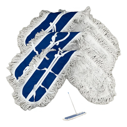 Trapeador Industrial Comercial Mop — 43 Pulgadas | Resistente Lavable Mopa Fregona Almohadilla Algodón | 110cm