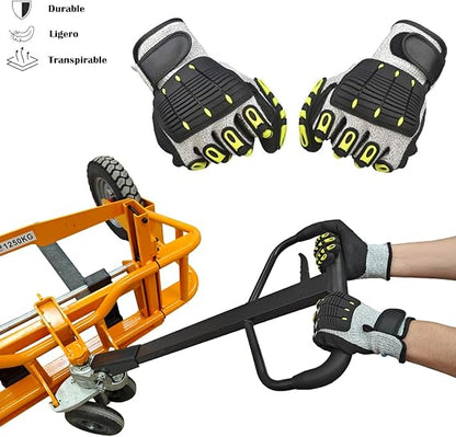 Guantes de Seguridad Protección Nudillos Trabajo Mecánico Industrial Multipropósito Anticorte Antideslizante | Par