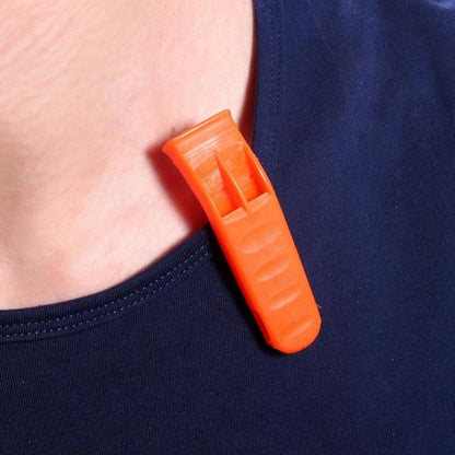 Silbato Seguridad Emergencia Supervivencia Auxilio Naranja | 10pzs