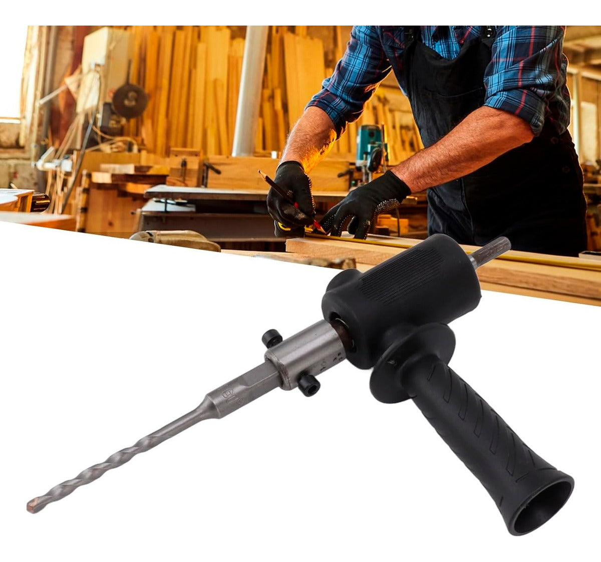 Adaptador Taladro Rotomartillo Broca Concreto Pasamuro Acero