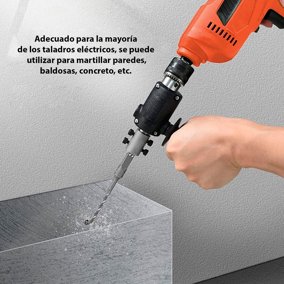 Adaptador Taladro Rotomartillo Broca Concreto Pasamuro Acero