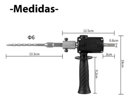 Adaptador Taladro Rotomartillo Broca Concreto Pasamuro Acero