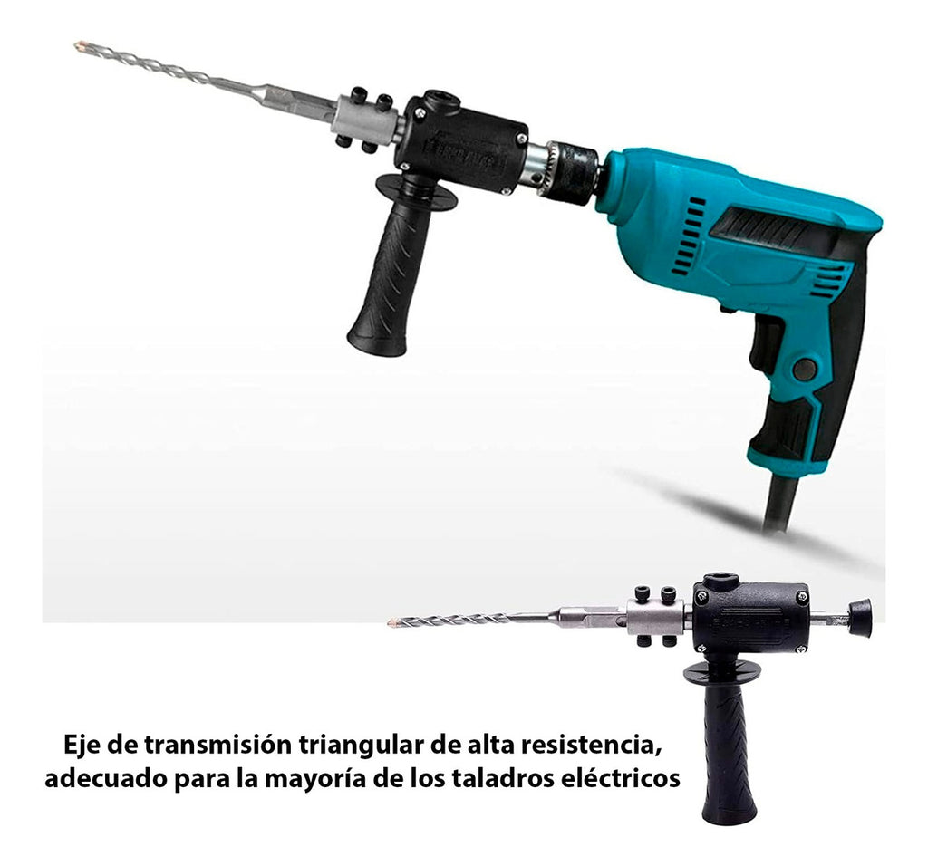 Adaptador Taladro Rotomartillo Broca Concreto Pasamuro Acero