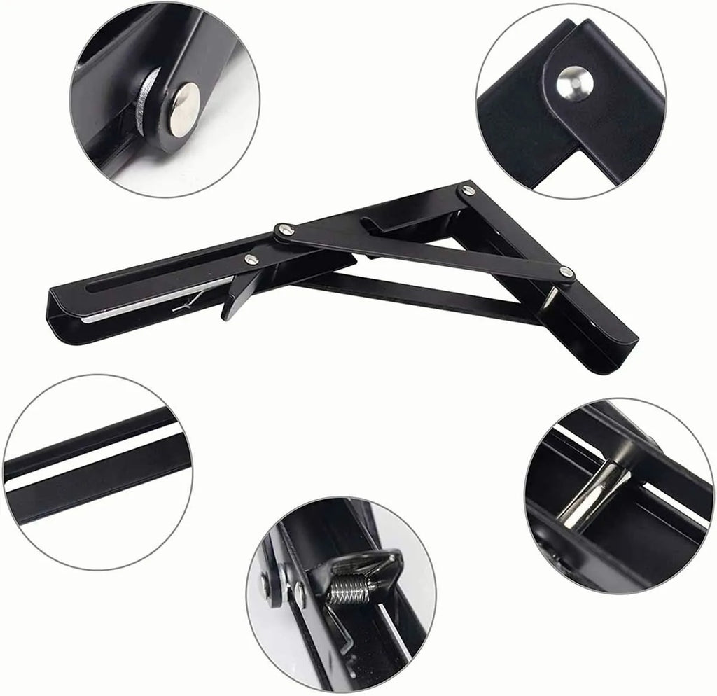 Mensula Soporte Repisa Acero Brazo Abatible Par 50cm