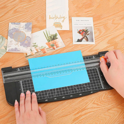 Guillotina Plastico Regla Carta Cortador Papel Foto Tarjeta