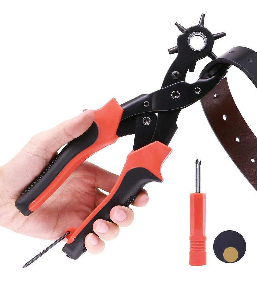 Sacabocado Ojilladora Cinturon Perforador Pinza Alicate Kit