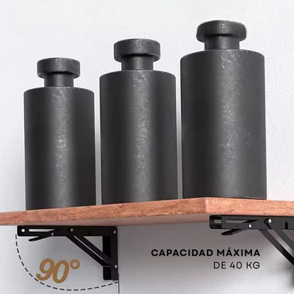 Mensula Soporte Repisa Acero Brazo Abatible Par 20cm