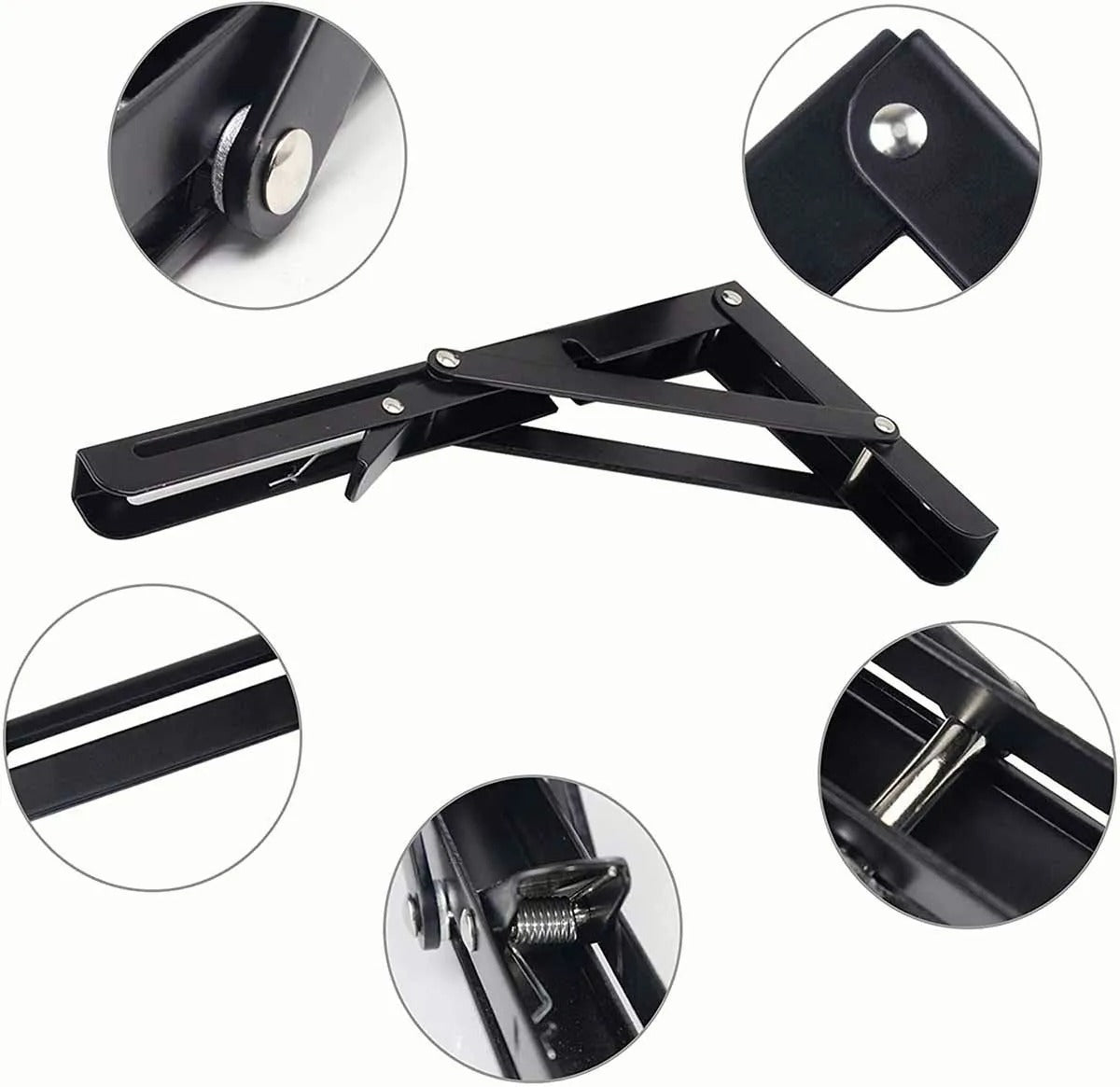 Mensula Soporte Repisa Acero Brazo Abatible Par 40cm