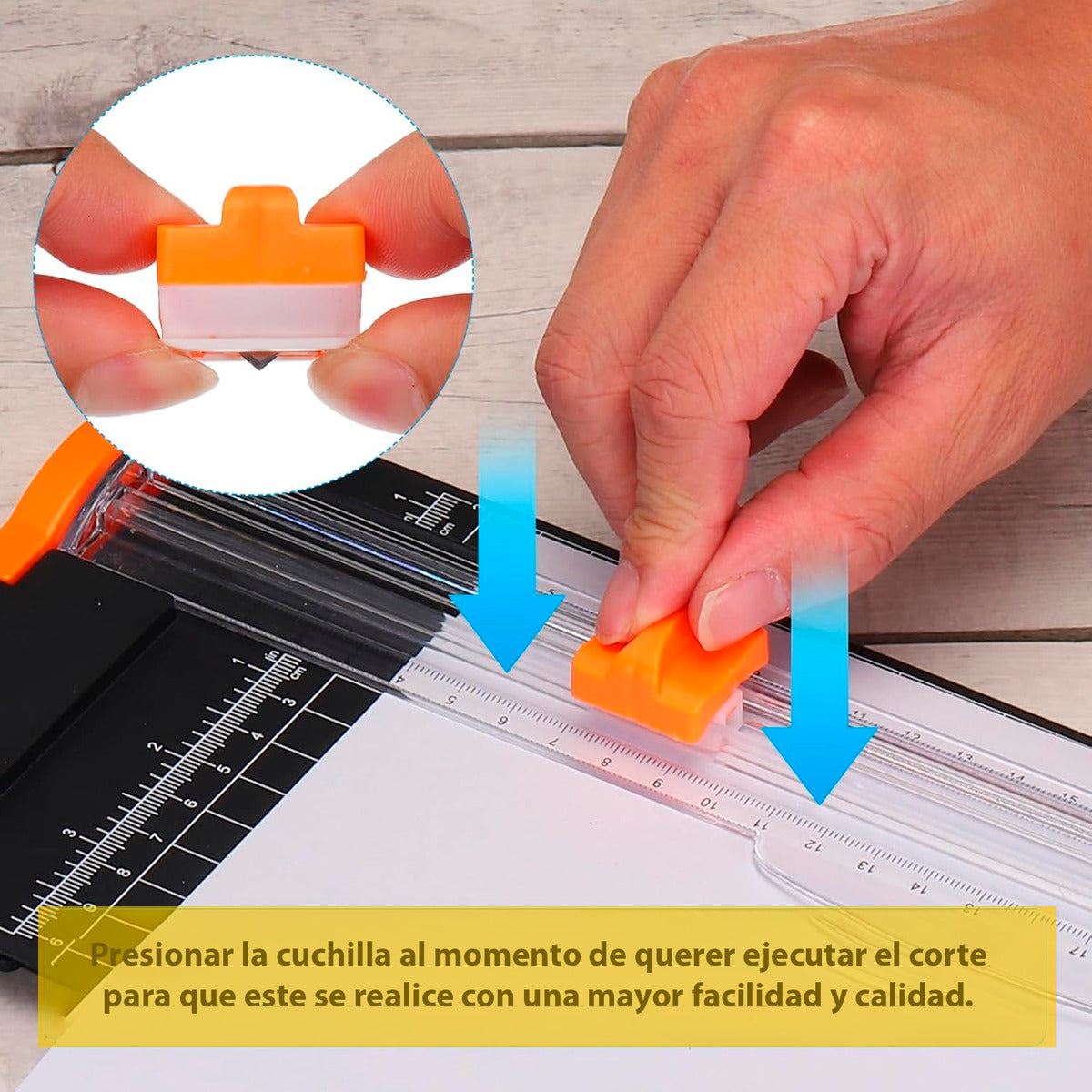 Guillotina Plastico Cortador Regla Papel Foto Tarjeta Carta