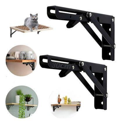 Mensula Soporte Repisa Acero Brazo Abatible Par 30cm