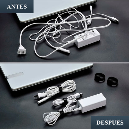 Cincho Brida Sujeta Cables Organizador Reutilizable 100pzs Color Negro