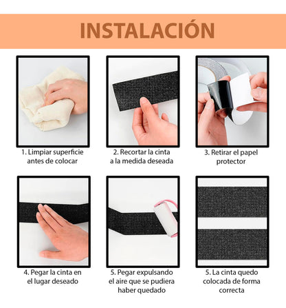 Cinta Antiderrapante Adhesiva Abrasivo Piso Seguridad 10m