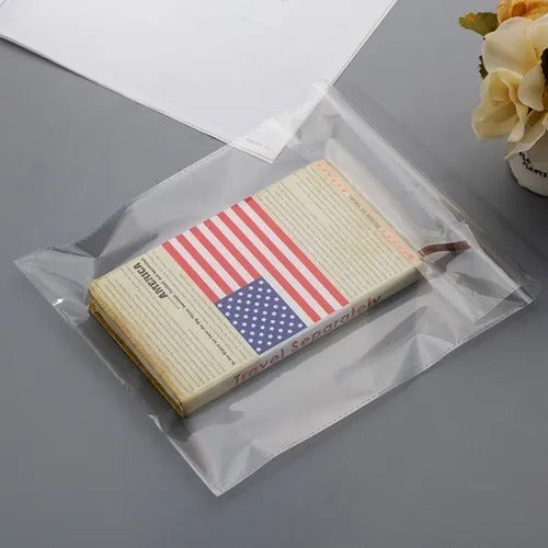 100 Bolsa Celofan Sobre Sello Adhesivo Empaque 13cm x12cm