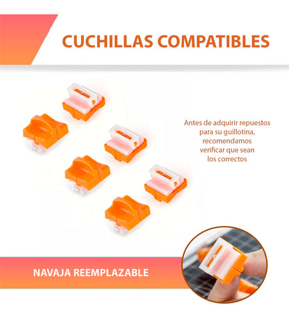 Guillotina Plastico Regla Carta Cortador Papel Foto Tarjeta