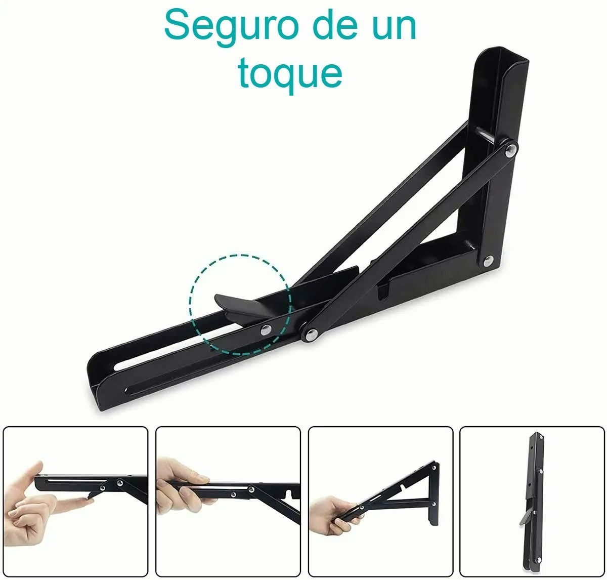Mensula Soporte Repisa Acero Brazo Abatible Par 40cm