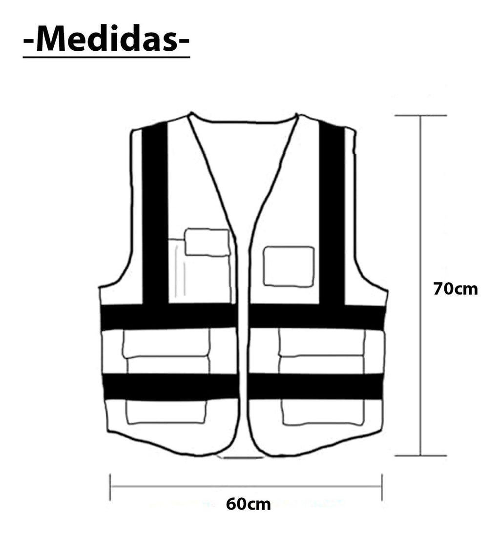 Chaleco Seguridad Trabajo Industrial Brigadista Reflectante