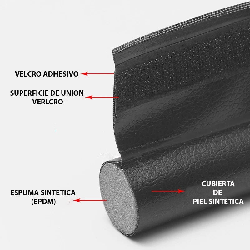 Tira Guardapolvo Puerta Cubre Cinta Adhesivo Burlete Polvo