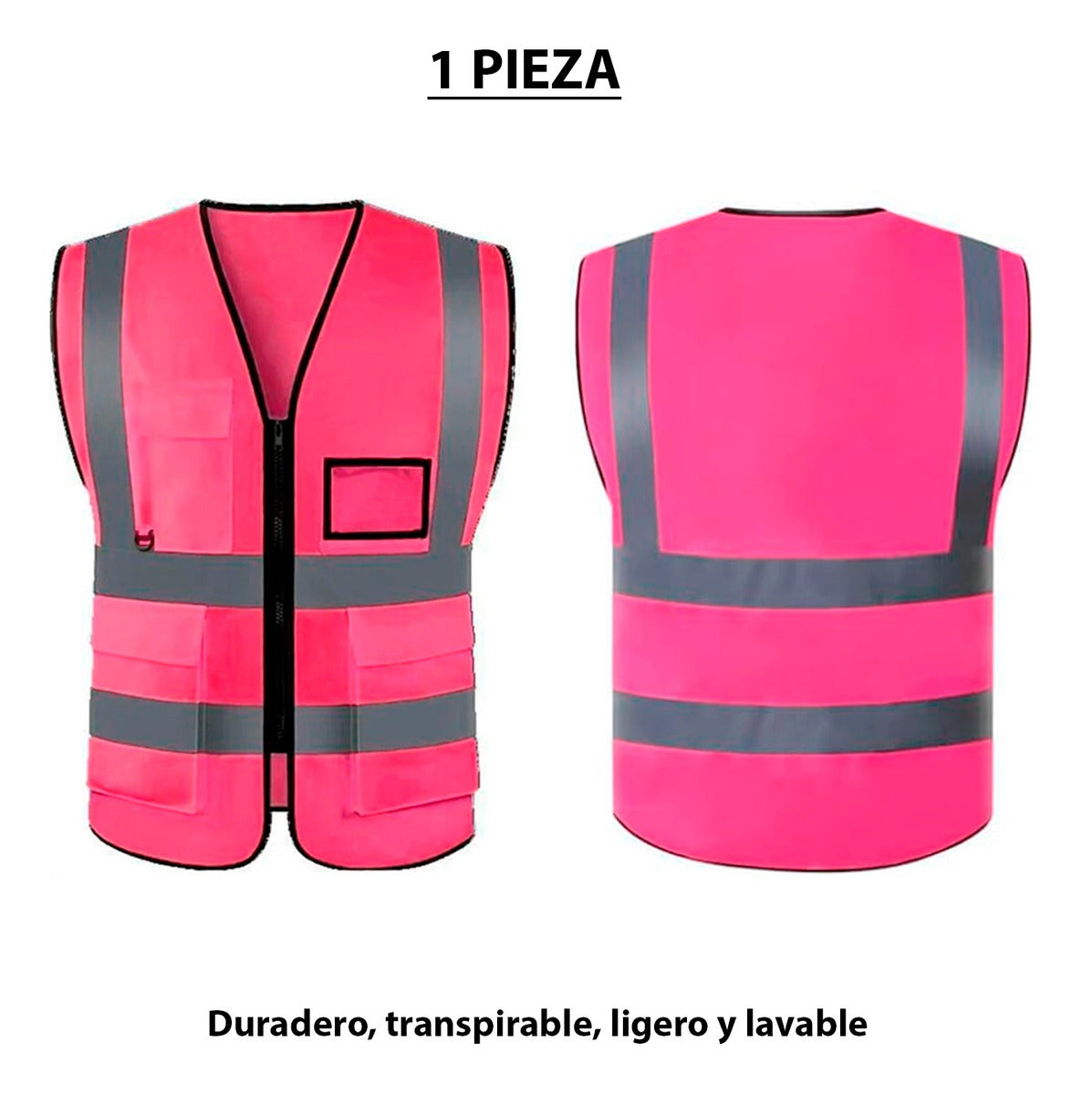 Chaleco Seguridad Trabajo Industrial Brigadista Reflectante