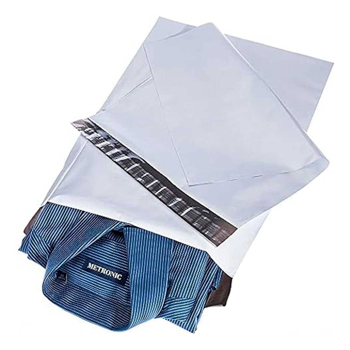100 Bolsa Paqueteria Poly Sobre Flyer Mensajeria 32x46 Color Blanco