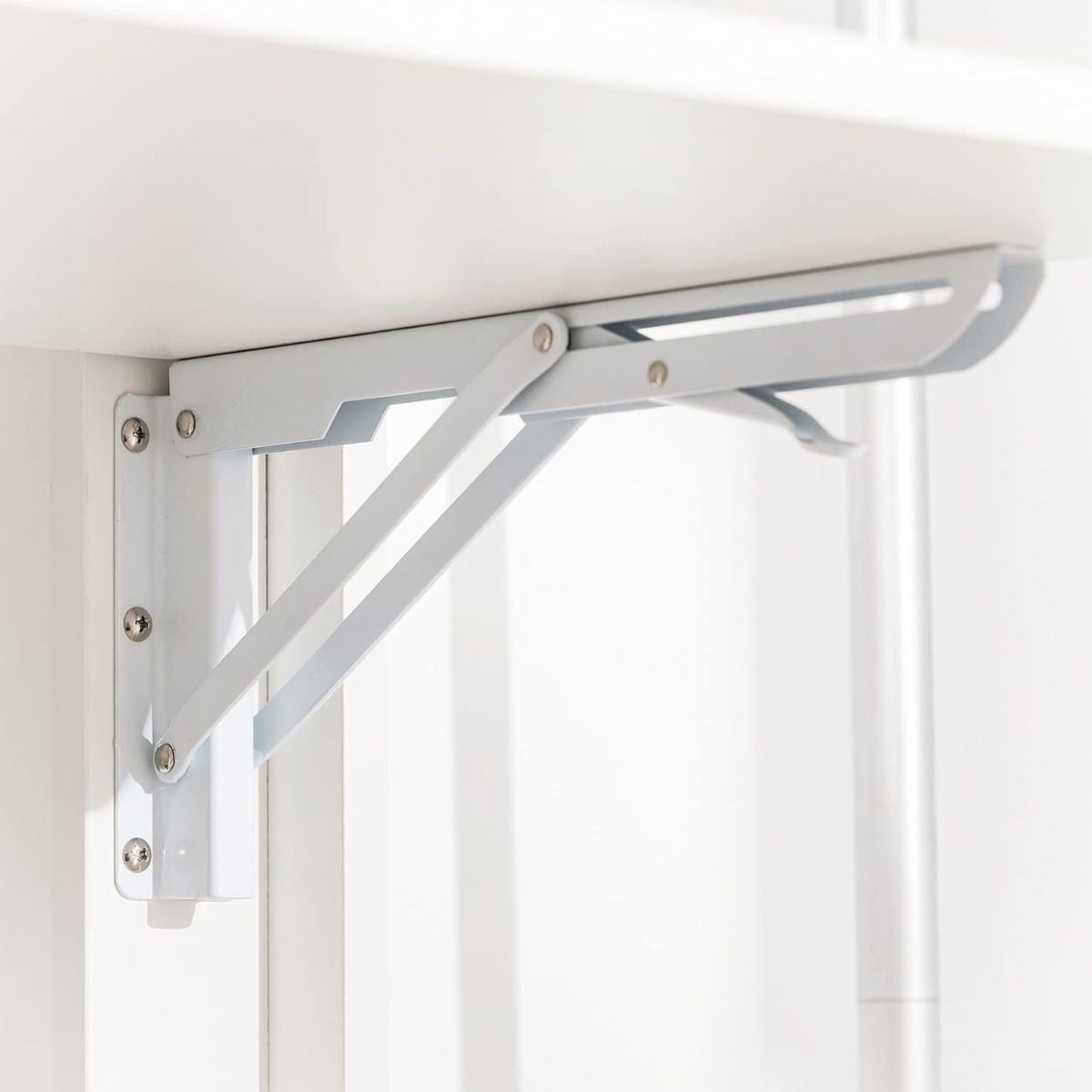 Mensula Soporte Repisa Acero Brazo Abatible Par 20cm