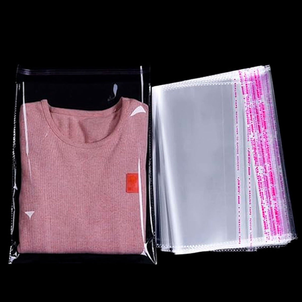 100 Bolsa Celofan Regalo Adhesivo Postal Empaque Plana 30cm x36cm
