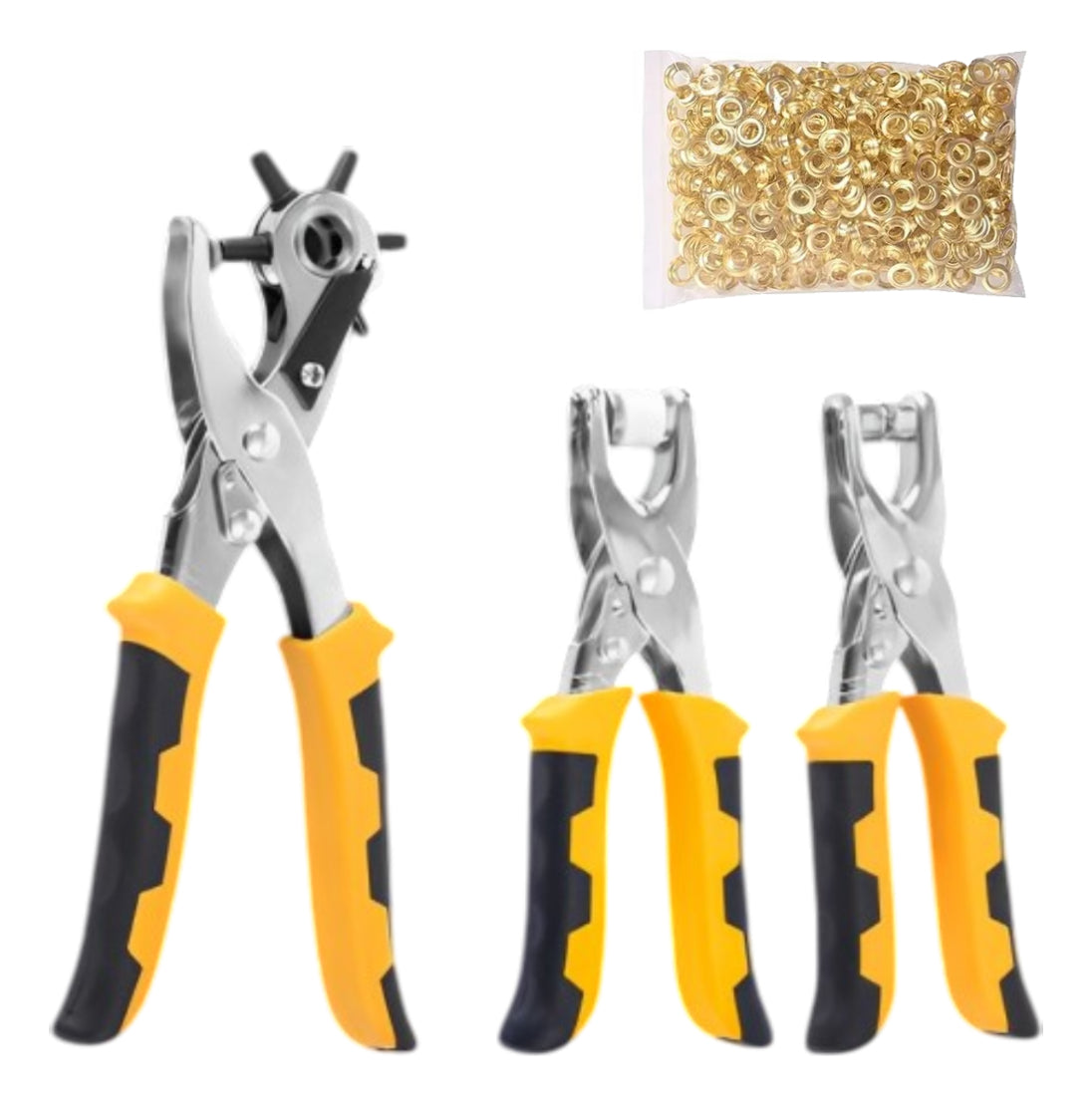 Kit Alicate 3en1 Sacabocados Remachadora Ojilladora Repuesto