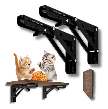 Mensula Soporte Repisa Acero Brazo Abatible Par 20cm