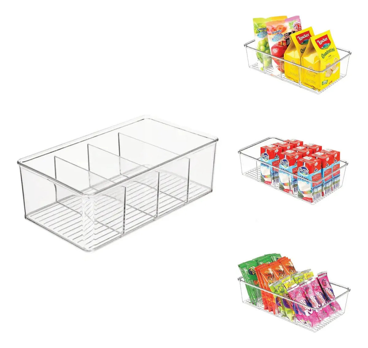 Caja Almacenamiento Organizador Recipiente Multiuso Divisor Transparente