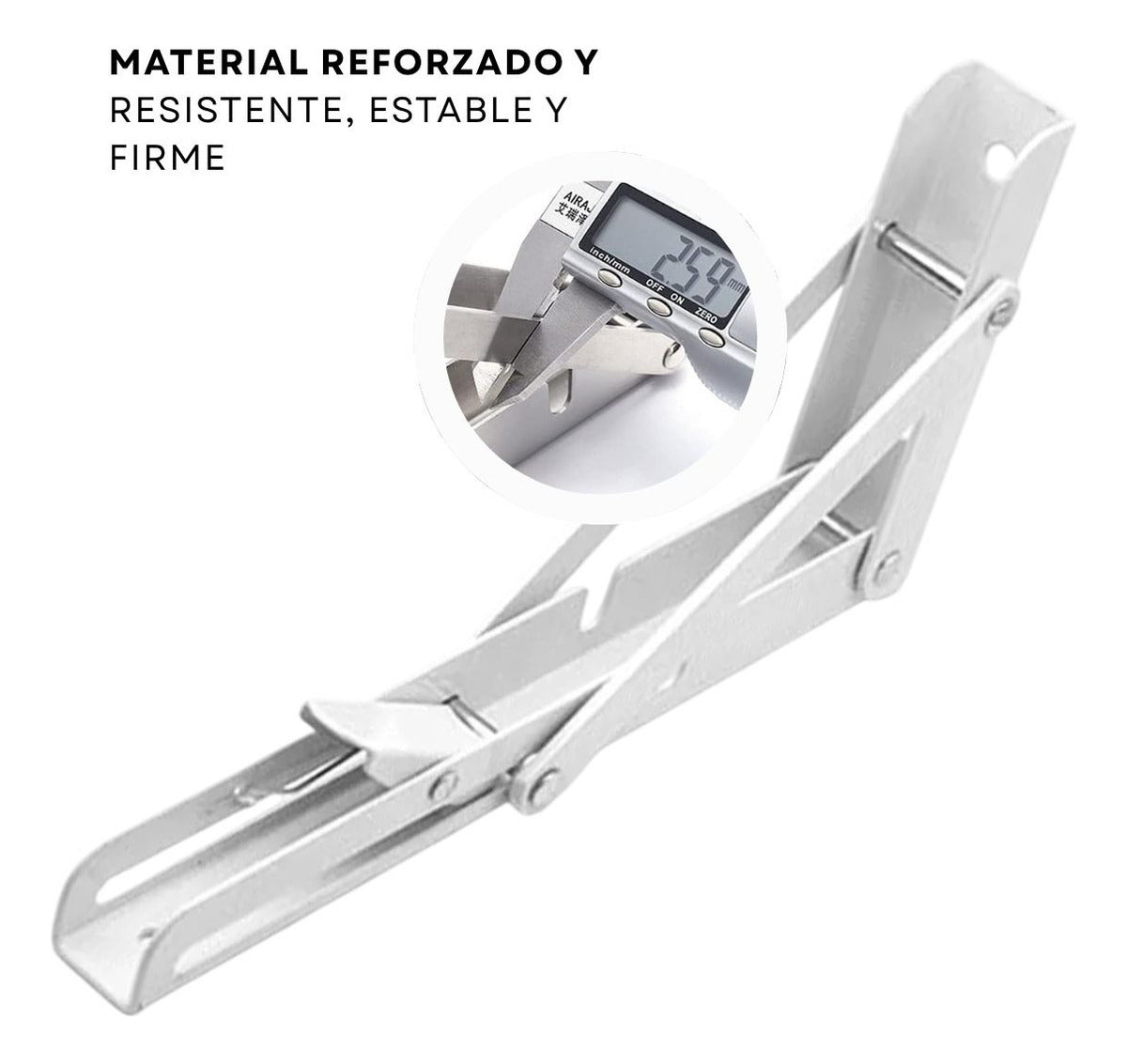 Mensula Soporte Repisa Acero Brazo Abatible Par 20cm