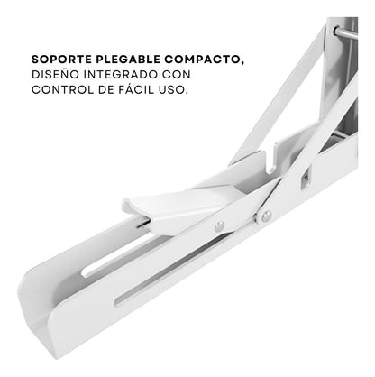 Mensula Soporte Repisa Acero Brazo Abatible Par 20cm