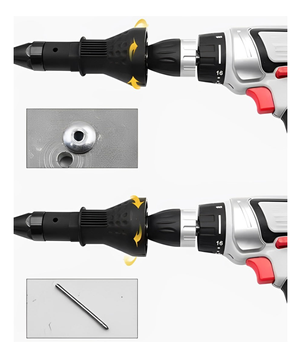 Adaptador Taladro Pistola Remachadora Electrica Remache