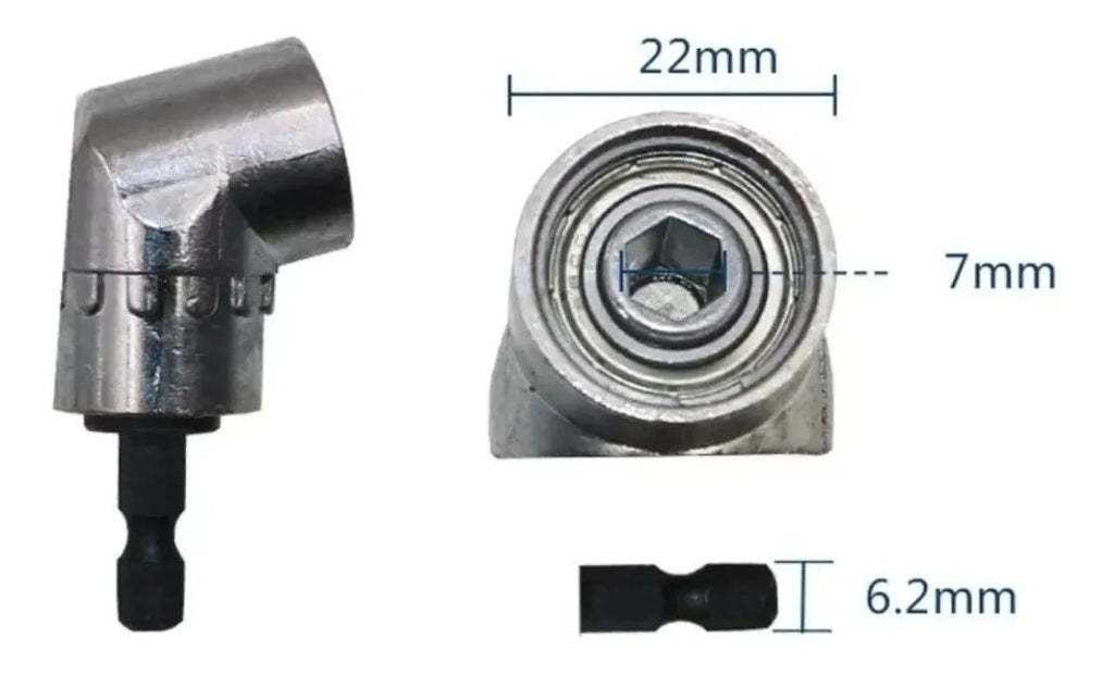 Adaptador Angular Extension Taladro 105° Atornillador 1/4
