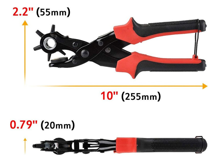 Sacabocado Ojilladora Cinturon Perforador Pinza Alicate Kit