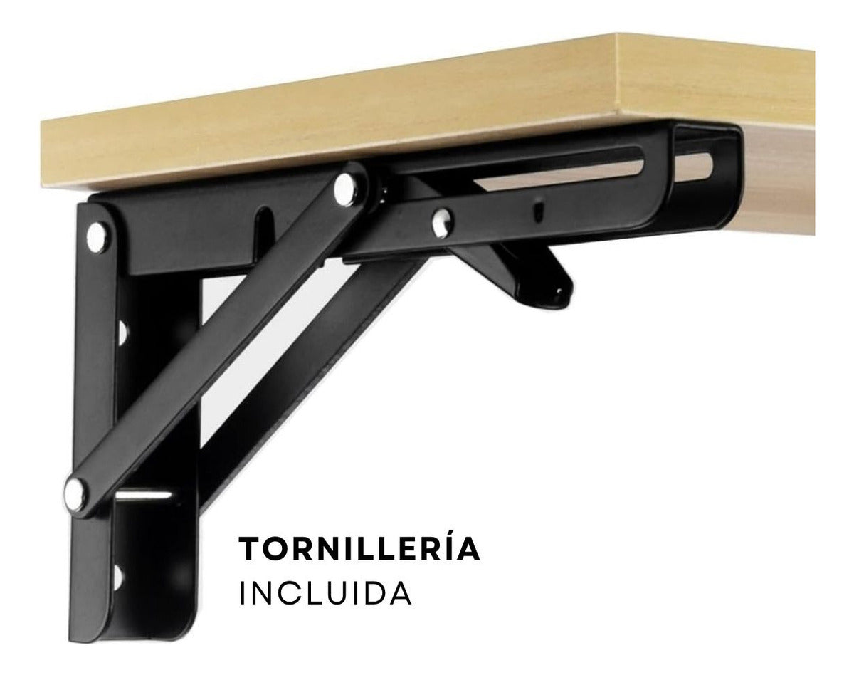 Mensula Soporte Repisa Acero Brazo Abatible Par 20cm